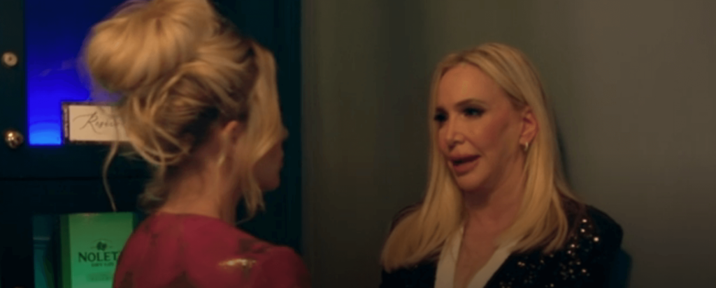 RHOC Shannon Beador crying at dinner party